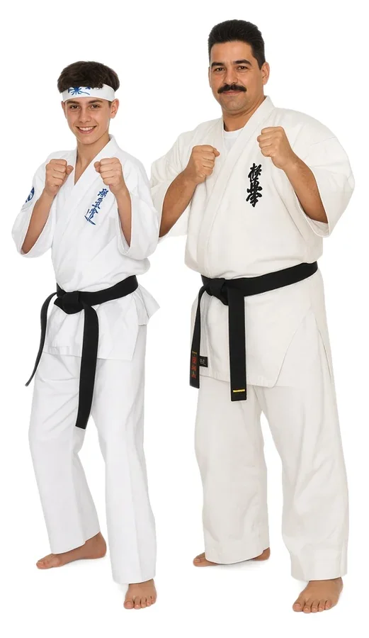 Alexandre Haché junto a Sensei Jacques Latreille