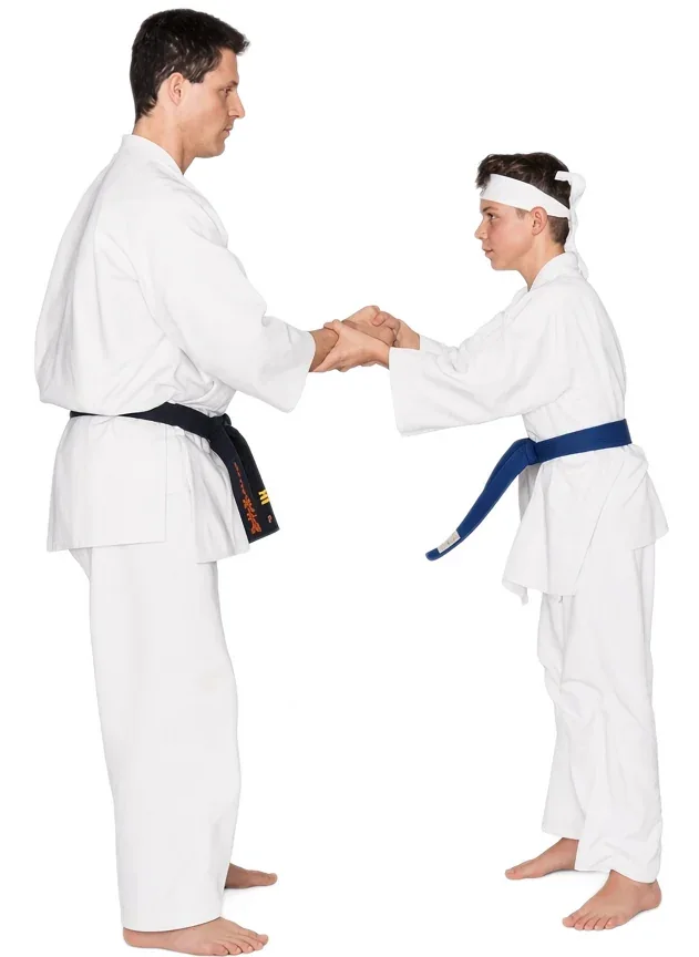 Alexandre Haché en un examen de cinturón con Shihan Alain Bordeleau