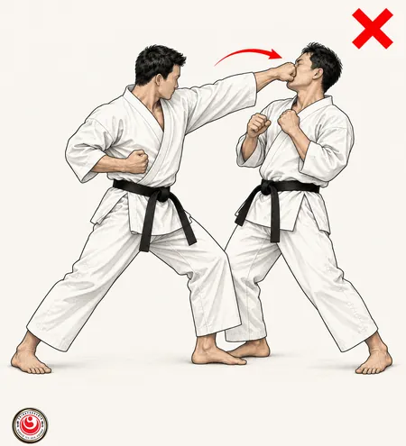Hand strike to the face — prohibited