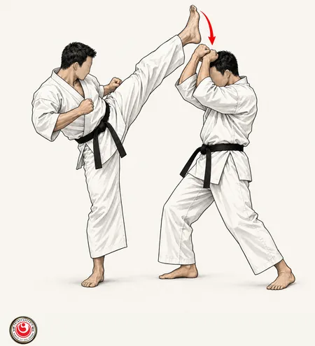Axe kick to the head — permitted