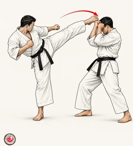 High roundhouse kick — permitted