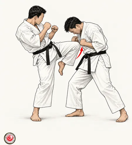 Knee strike to the body — permitted