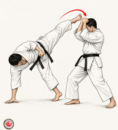 Rolling kick — permitted
